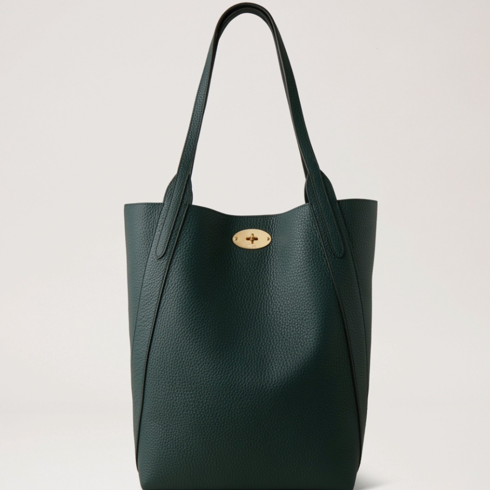 Mulberry Bayswater Tote, green w/ brass postman lock. Gorgeous & on trend!
